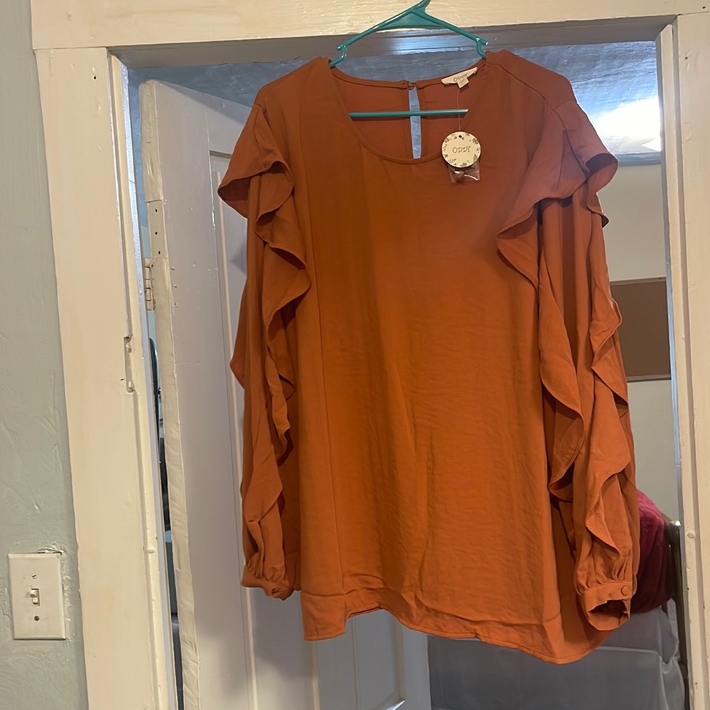 Super fun long sleeve never worn 2x mauve